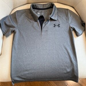 Kids Under Armour Gray Polo Shirt, Size 6